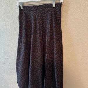 Floral Black and Brown Women's Skirt